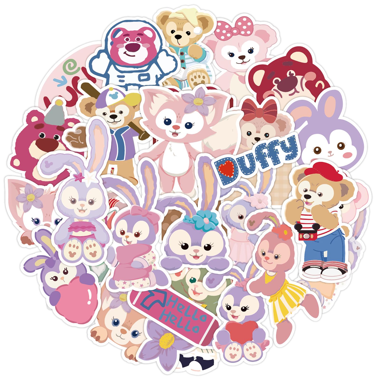 キャラクターシール ステッカー 大量まとめ売り Amazon.co.jp: 50枚Forダッフィー ステッカー セット可愛い漫画forルー