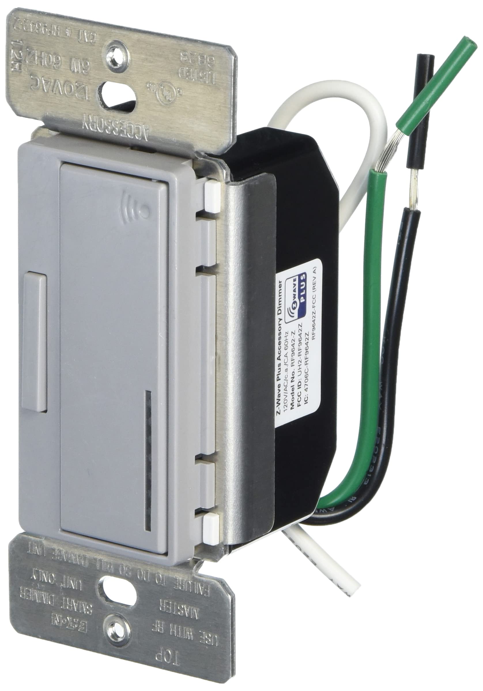 EATON RF9642-ZDGY Z-Wave Plus Accessory Dimmer, Gray