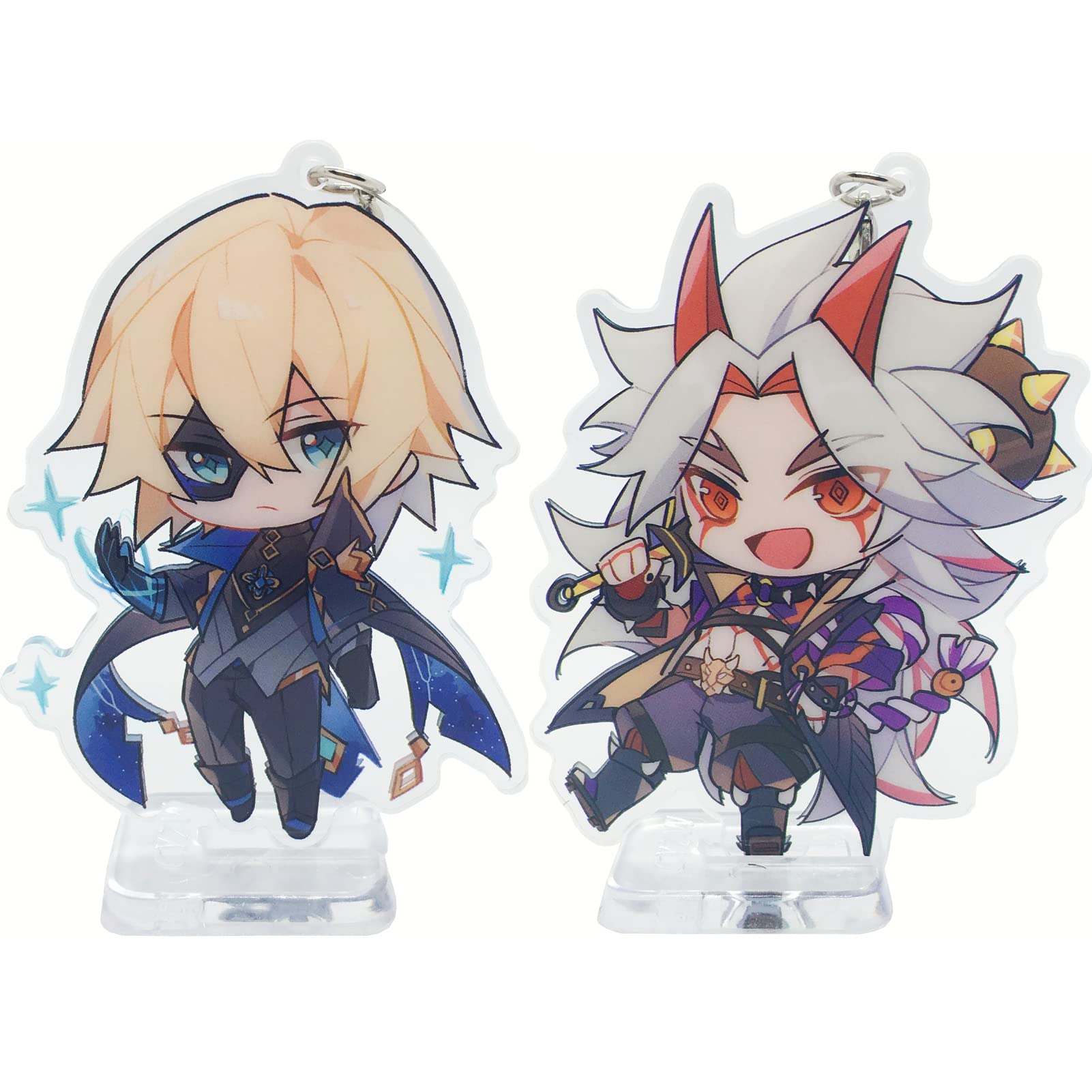 Buy SCMAIGU 2PCS Genshin Impact Cute Acrylic Keychain Figure Anime