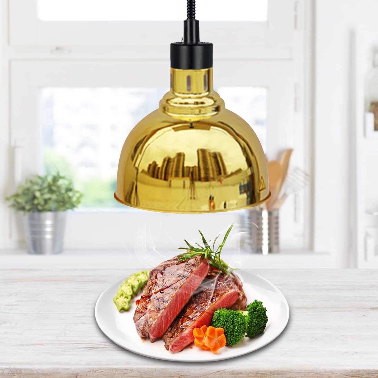 Lampada Riscaldante per Alimenti, Luce Riscaldante per Catering a Buffet, Attrezzatura per Lampadario da Ristorante per Mantenere il Cibo Fresco e Delizioso