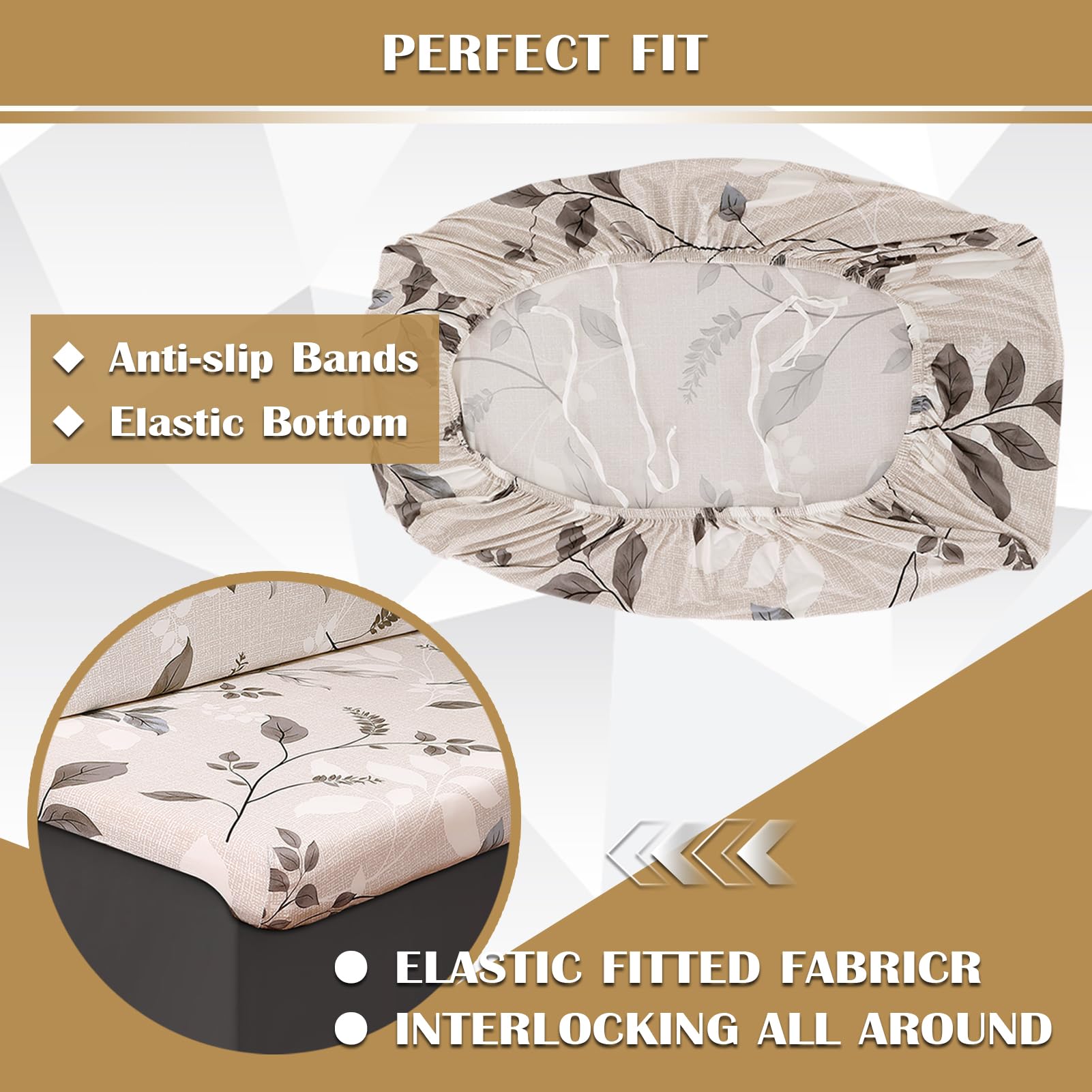 Set 4 Pièces Housses De Coussin Dinette RV SDNAM - Anti-Dérapant - Lavable Machine - Protection Complète - Taille Unique Protection Dinette Camping-car