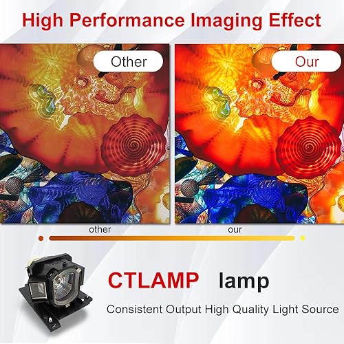 Miniatura 4 de A+ Quality DT01021  456-8755J  78-6972-0008-3 - Lámpara de proyector de repuesto con carcasa compatible con HITACHI CP-X2010  CP-X2510  CP-X2010N