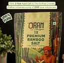 Oram Bamboo Salt 1Kg - 1x Fired | Natural Sea Salt Roasted in Bamboo at 800°C | Rich in Potassium, Magnesium & Calcium | No Additives | Non-Iodised | FSSAI Certified | Premium Everyday Cooking Salt gallery image