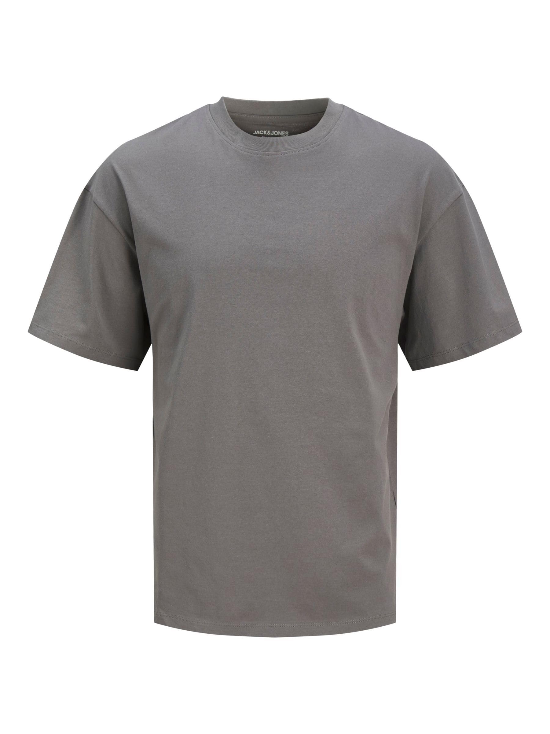 JACK & JONES Male T-Shirt Plus Size Plain T-Shirt, castlerock, 8XL