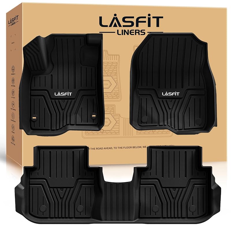Tapetes automotivos de TPE LASFIT para Honda CR-V 2023–2027, 1ª e 2ª fileiras