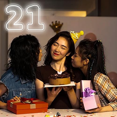 Miniatura 6 de Letrero de neón número 1, luces de neón con luz LED de un número, luz número uno para boda, cumpleaños, fiesta, aniversario, regalos de número,