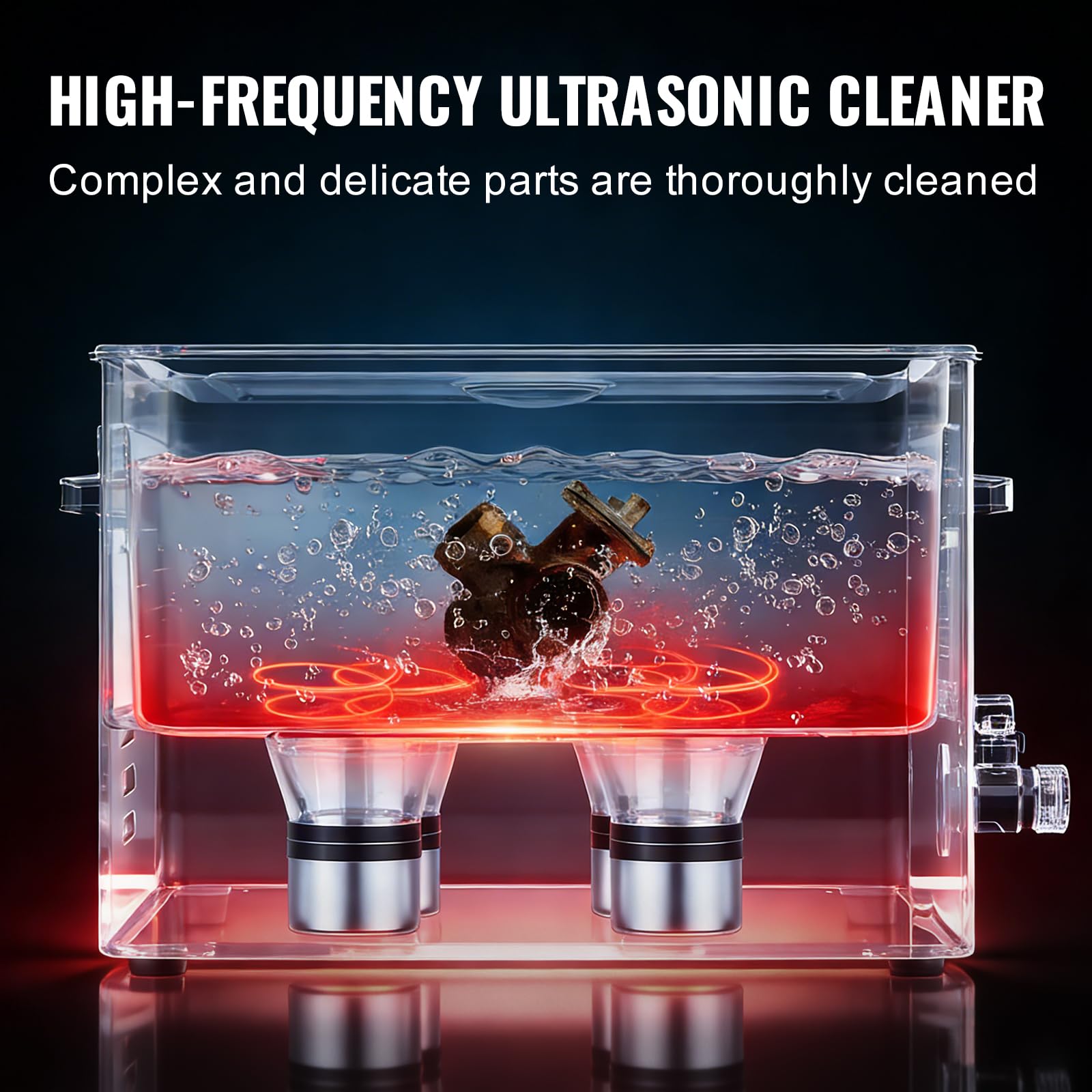 Ultraschallreiniger mit Heiztimer & Korb, Professionelle Digitale Ultraschallreinigungsgerät, Reinigung Ultraschall für Schmuck, Brillen, Uhren usw. (6L)