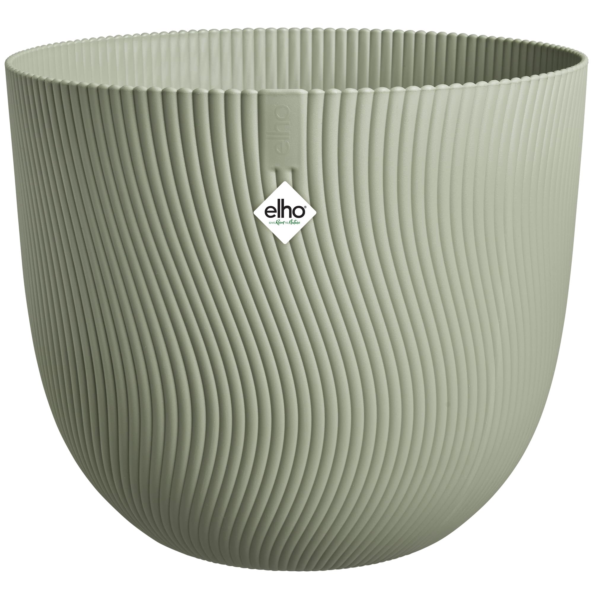 elho Sereh Round 47 Flower Pot for Indoor and Outdoor Use, 100% Recycled Plastic, Diameter 47.0 x Height 40.1 cm, Green/Scandinavian Green