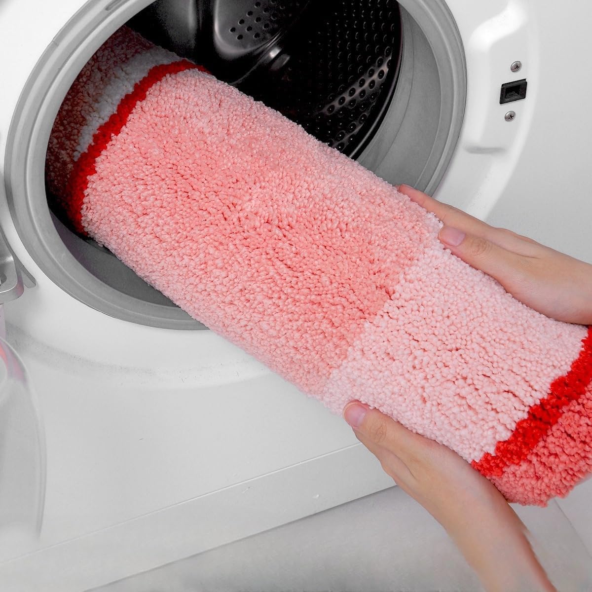 Ankah Fruit Bath Mats Cute Bathroom Rugs, Particularly Absorbent, Very Soft, and Dry Fast That Fits for Kid's Room, Bathroom or Other Room, 22.1" x 25.6", Peach