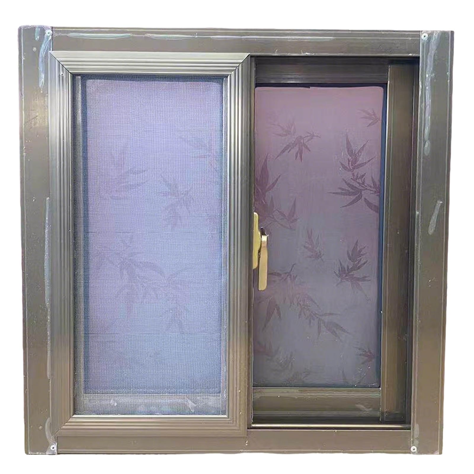 Wtjdccy One Color Sliding Basement Replacement Window With Screen, 3.5In Aluminum Frame, Basement Window With 4Mm Frosted Glass，Suitable For Shed, Bathroom, Chicken Coop(40X40cm/16X16in)