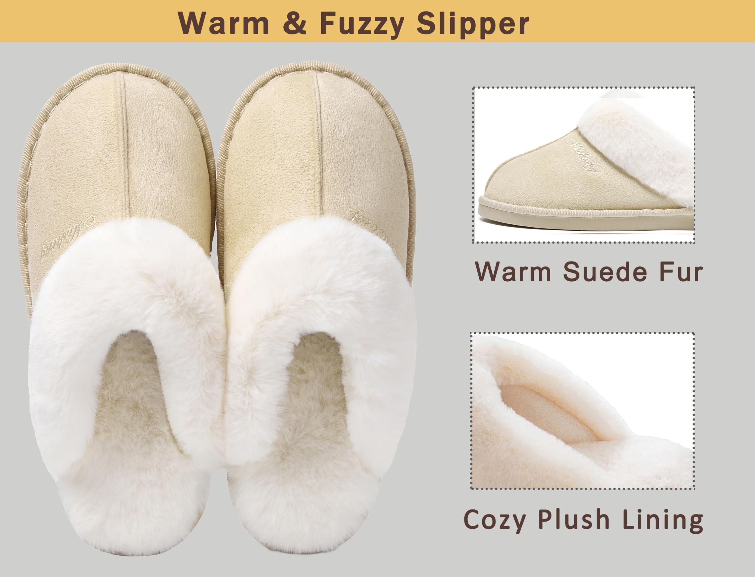 Donpapa Pantofole Donna Uomo Peluche Autunno Invernali Morbida Memoria Schiuma Interne Casa Ciabatte Fluffy Pelose Interno Esterno
