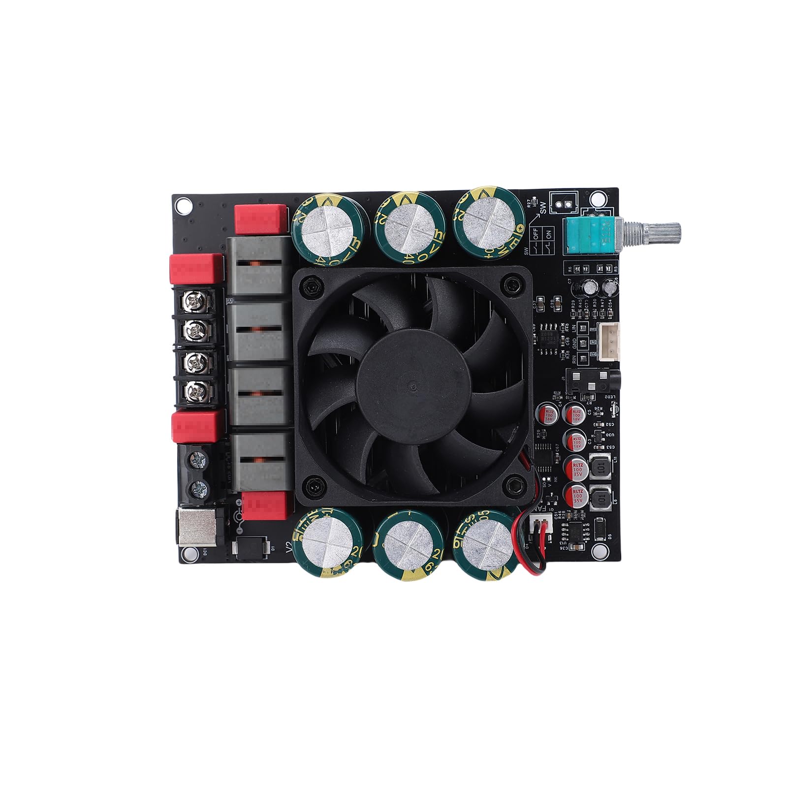 Bewinner Płytka Wzmacniacza TPA3255 Wysoka Moc Wyjściowa 600 W + 600 W, Wzmacniacz Cyfrowy Klasy D z Inteligentnym Rozpraszaniem Ciepła i ochroną, do Profesjonalnego Audiofilskiego Samodzielnego