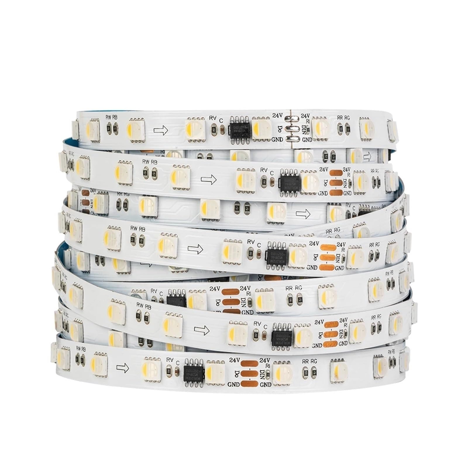 Bande Lumineuse LED 4 en 1, similaire à SK6812 RGBW, Pixels adressables, WS2814, DC12V, 24V, WS2811, RGBWW, RGBCW 5050, 3 Broches, IP30, 65, 67(B PCB,DC24V 5M 300LEDS_RGB WW IP65)