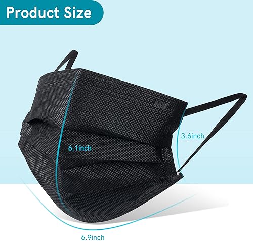 Miniatura 5 de FWPP Mascarillas desechables de 4 capas para adultos, cómoda mascarilla elástica con cintas elásticas para las orejas, tela transpirable no tejida,