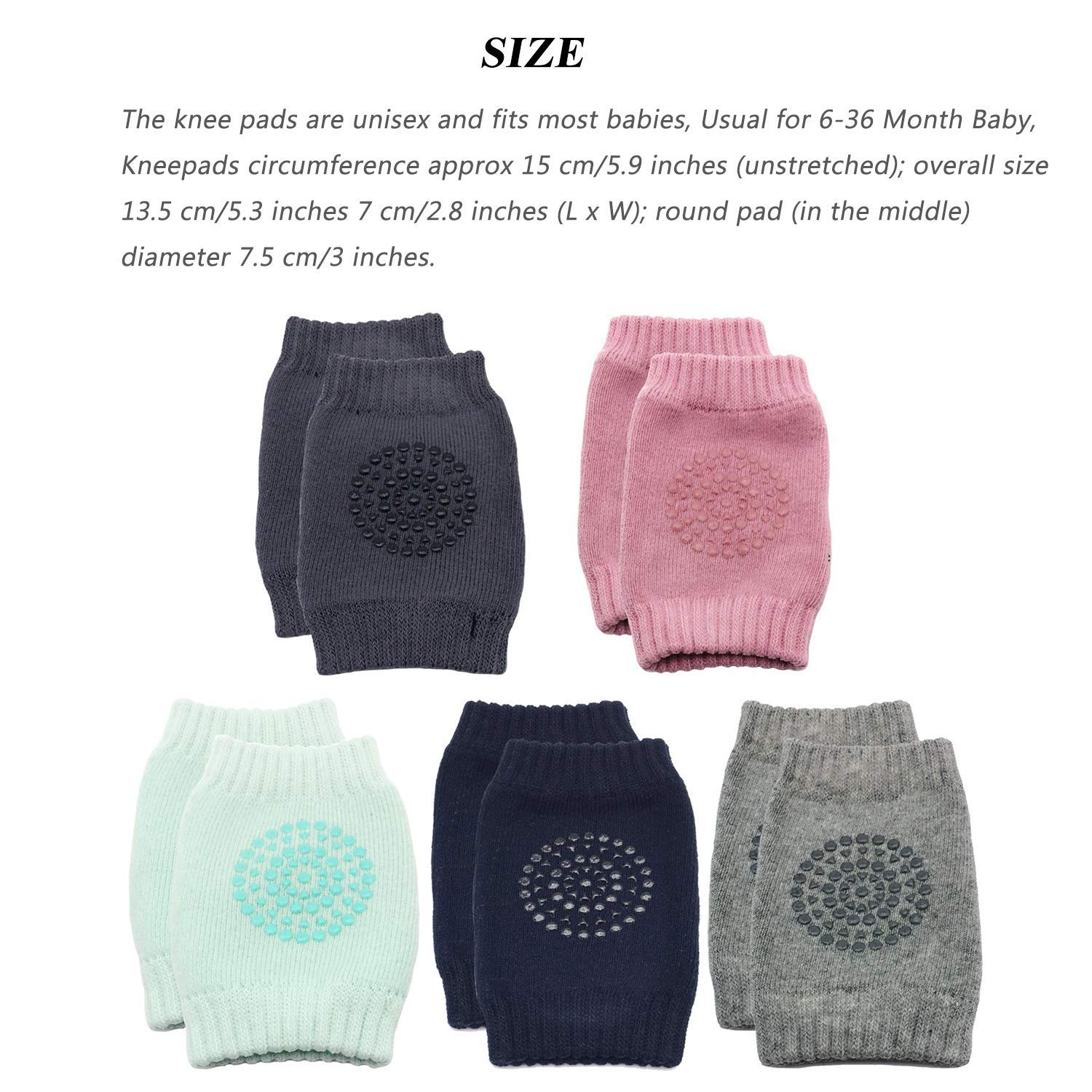 PRAMANIK ENTERPRISE Baby Knee Pads,Baby Anti-Slip Knee Pads for Boys and Girls Baby Crawling Knee Pads Toddler Leg Warmer Safety Protective Cover Toddlers Socks Short Elbow Cushion Pads(1 PAIR)