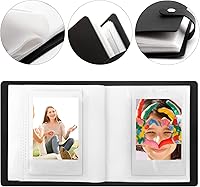 Vista 5 de Ruibytree - Mini álbum de fotos con 52 bolsillos 5x7,5 cm para película instantánea Fujifilm Instax Mini Series, Polaroid Snap, Z2300, cámaras Negro