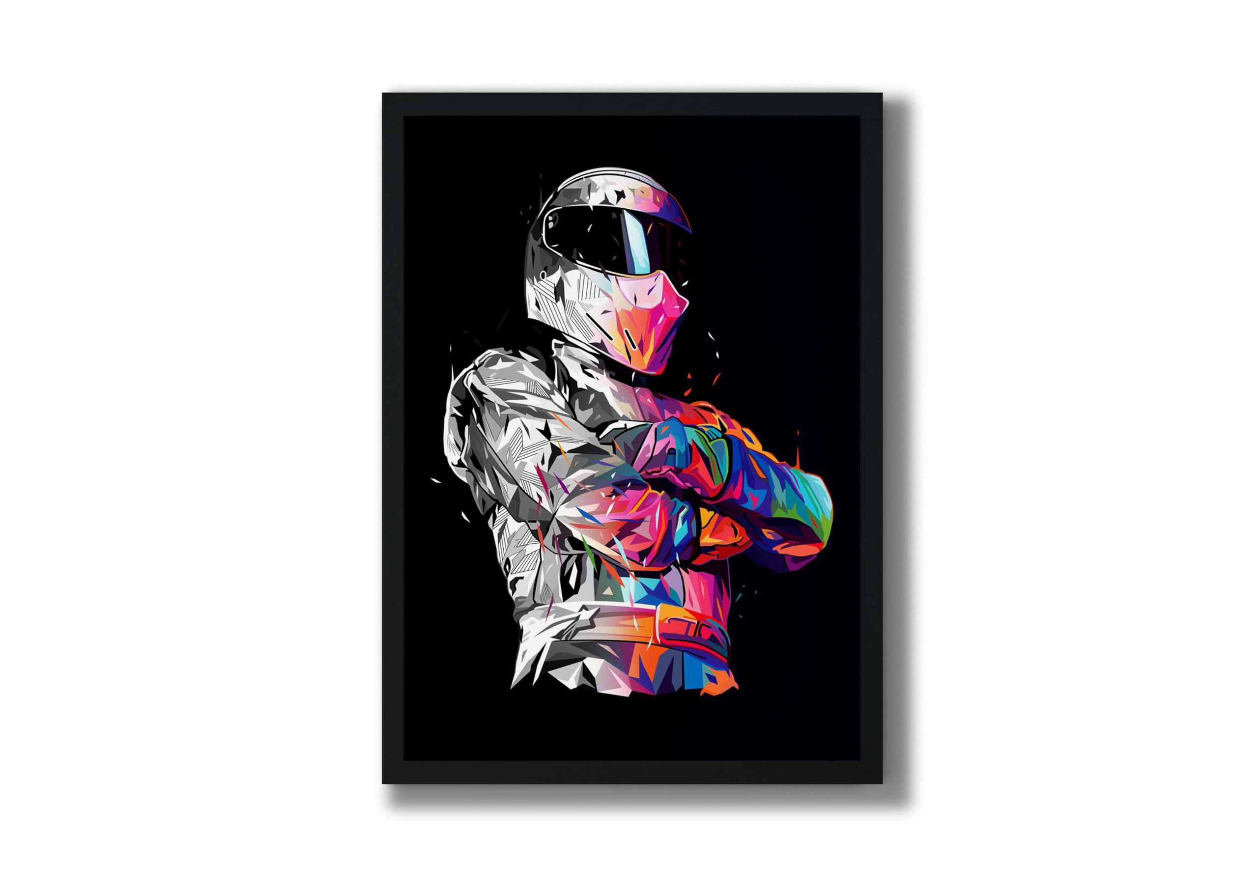 MOMONTS Abstract Art: The Stig Without Without Glass Wall Photo Frame with Poster Alchemy, Dramatic Chronicles Design (Medium (8.72 x 12.62), Black)