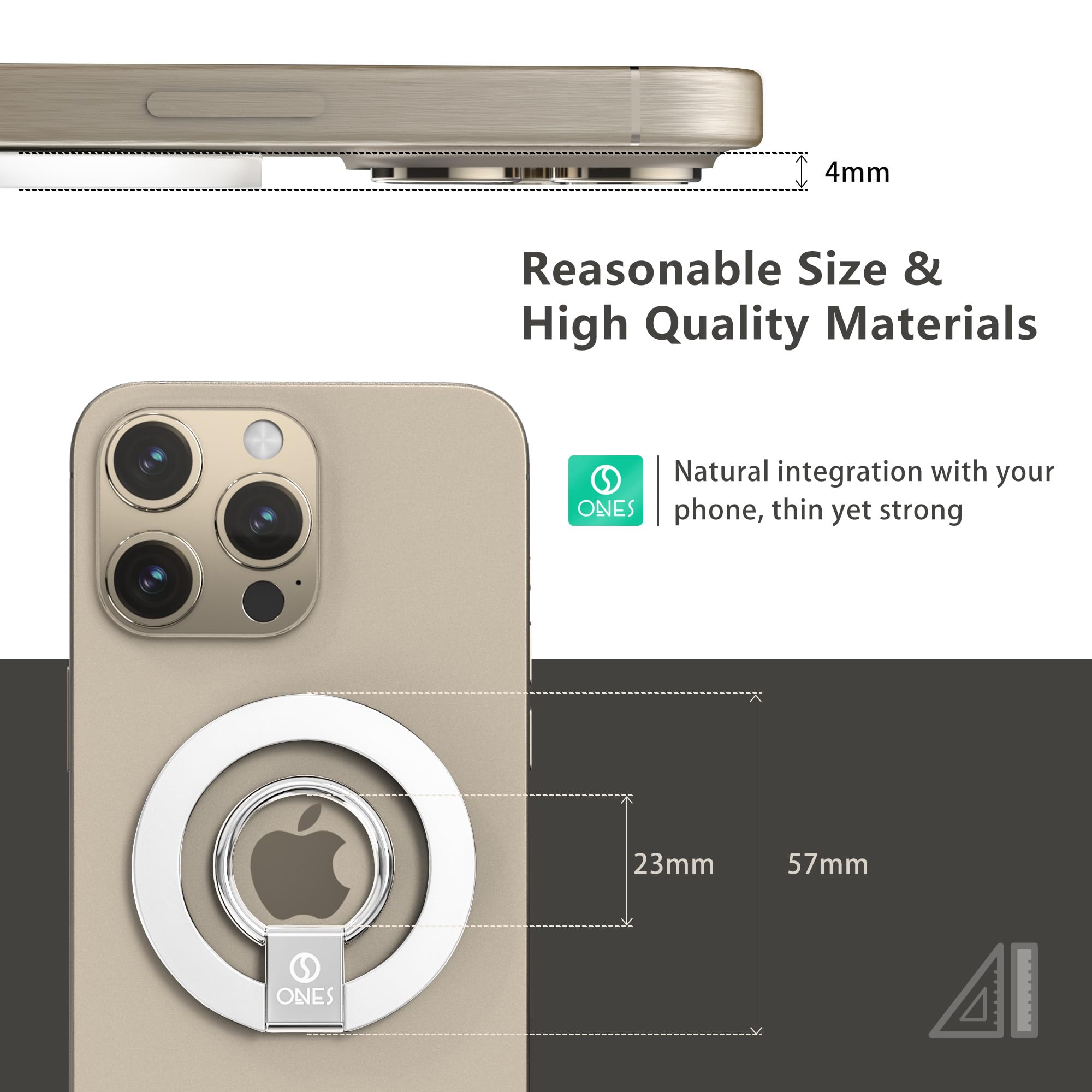 Supporto Magnetico Per Telefono MagSafe - Cavalletto Regolabile, Ricarica Wireless, Compatibile Universale