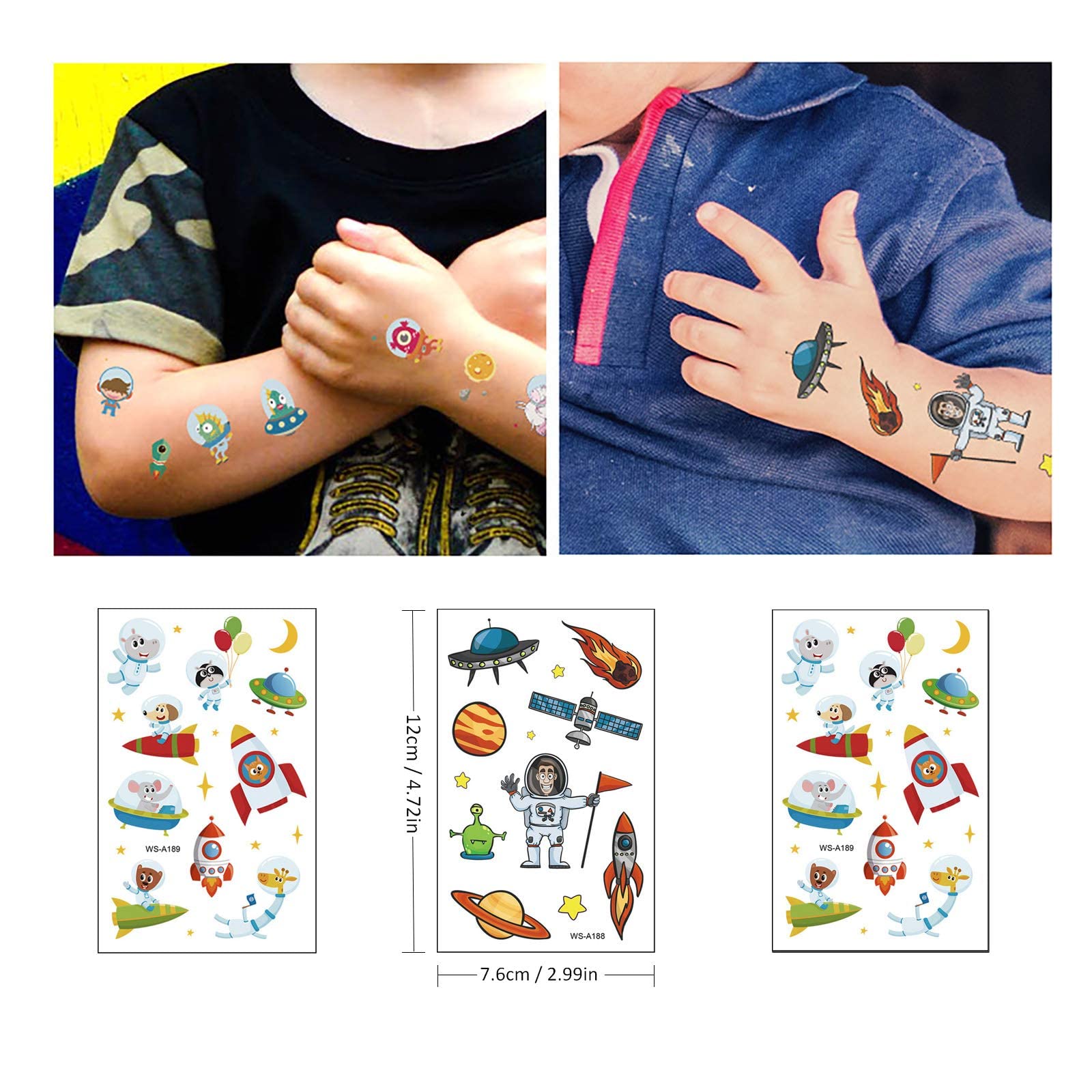 CHARLENT Tatuaggi Temporanei Rosa per Accessori per Feste per Ragazze – 80 Pezzi Retro Pink Tatuaggi Temporanei per Feste di Compleanno per Ragazze Come Riempitivo per Borse Goodie