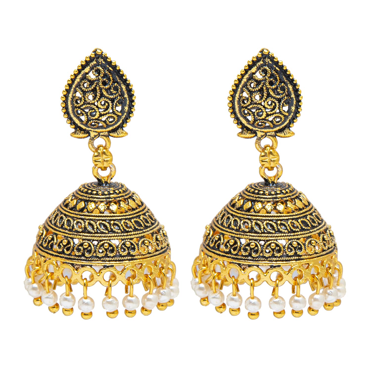 Bodha 18K Antique Gold Jhumka Earring (SJ_800)