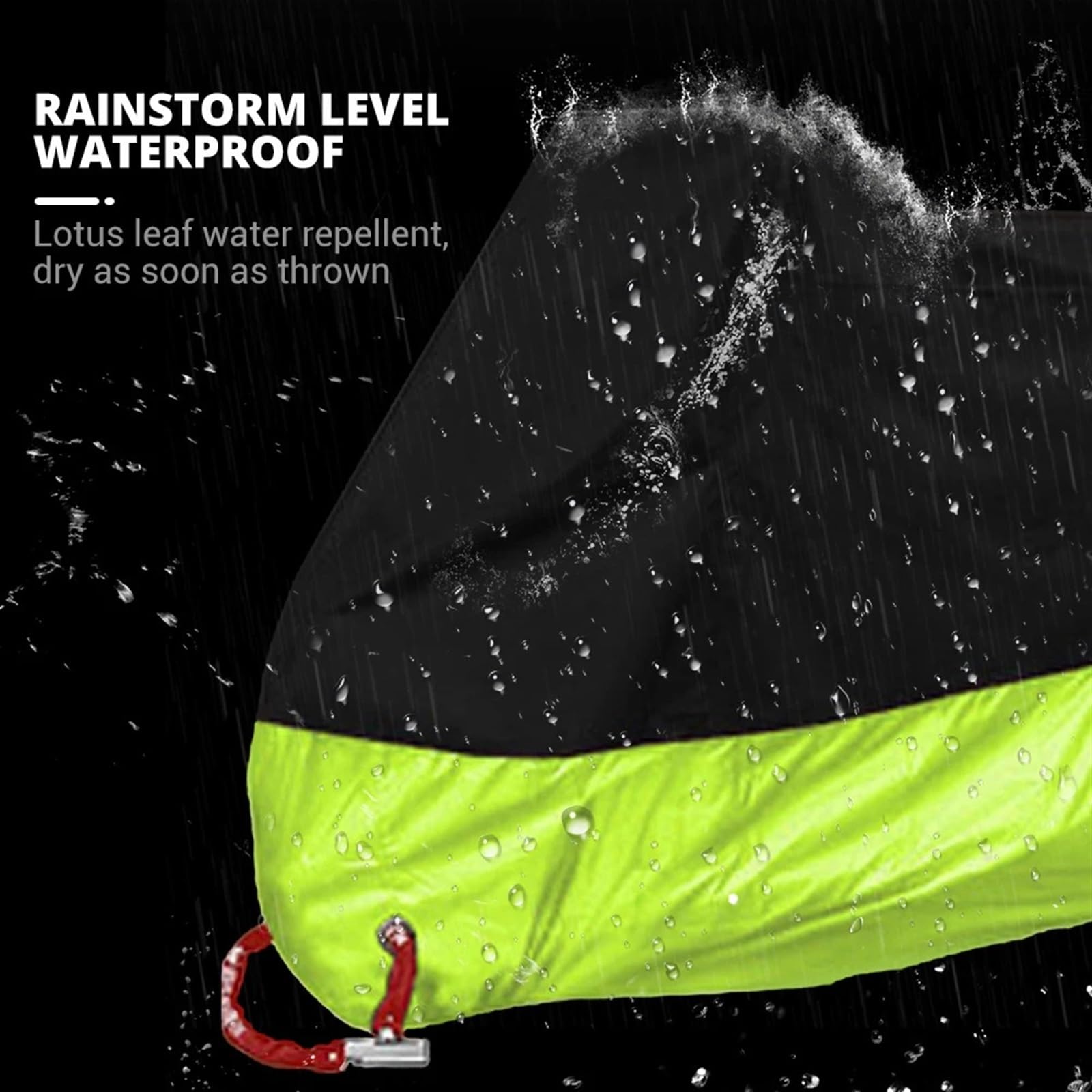 Cubre Moto Impermeable Cubierta de motocicleta for todas las estaciones, impermeable, a prueba de polvo, protección UV, for exteriores, interiores, Moto, Scooter, cubierta for lluvia(Black,3XL for 220