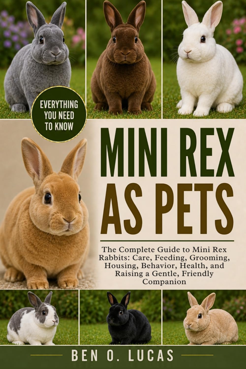 MINI REX AS PETS: The Complete Guide to Mini Rex Rabbits: Care, Feeding, Grooming, Housing, Behavior, Health, and Raising a Gentle, Friendly Companion