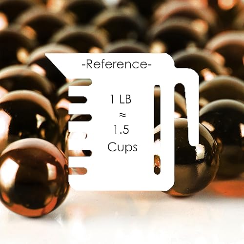 Miniatura 5 de CYS EXCEL Rellenos de jarrón de piedras preciosas de mármol de vidrio transparente XL de 1 pulgada 1 libra  Múltiples opciones de color cuentas de