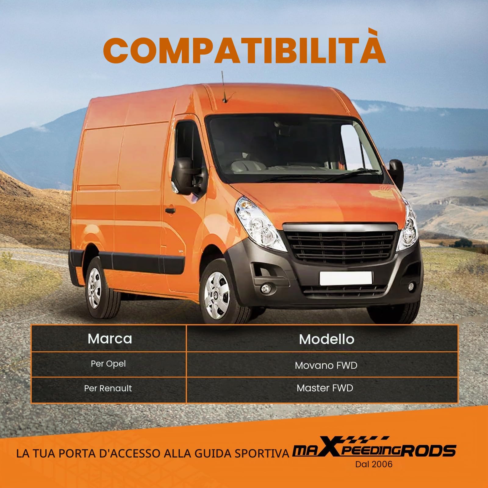 maXpeedingrods KIT Sospensioni Aria + Compressore per Opel Movano, per Renault Master 2010-2024 4000kg