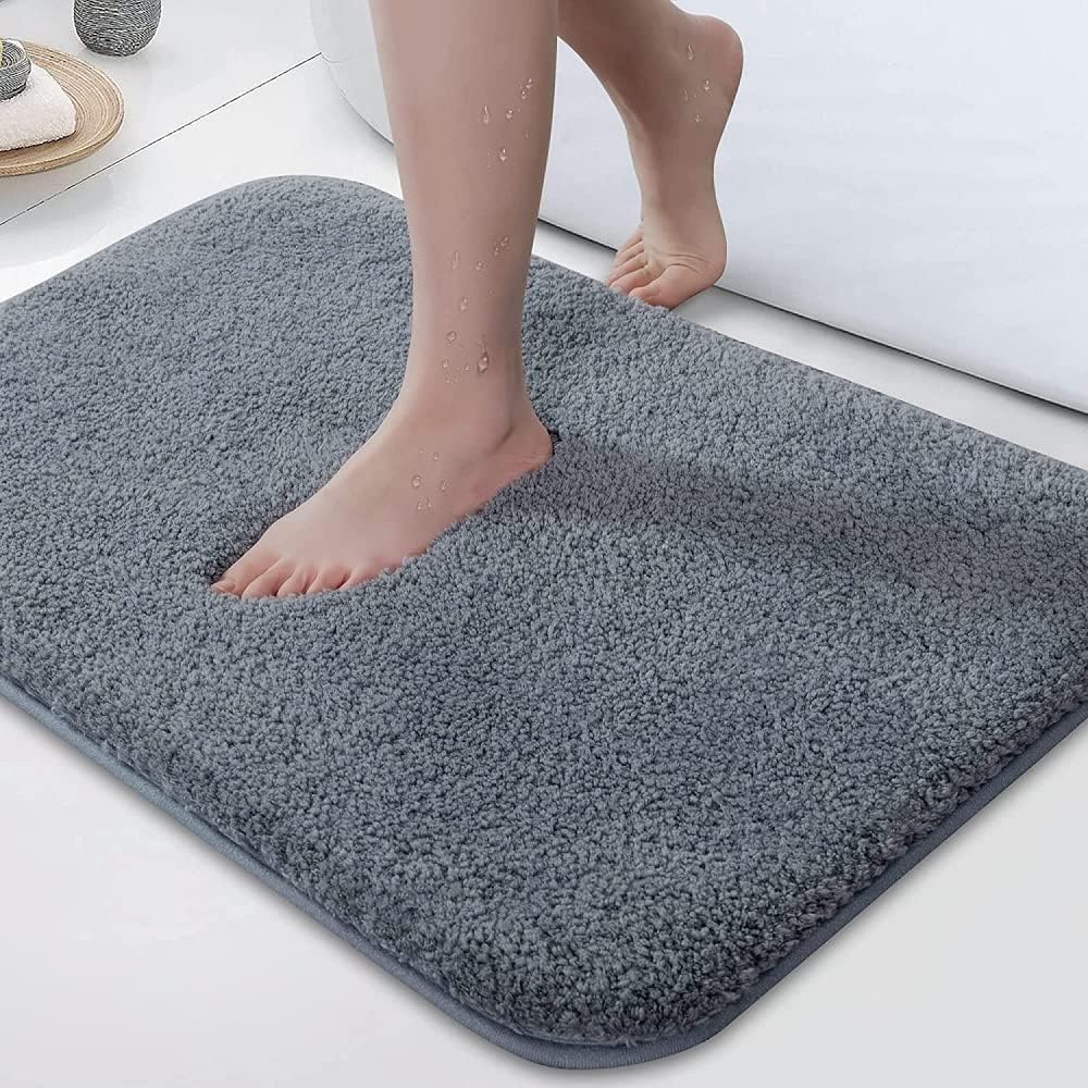 VMPS | Microfiber Anti Slip Soft Doormat for Office Ultra Water Soaking floor mats 40x60 cm Grey