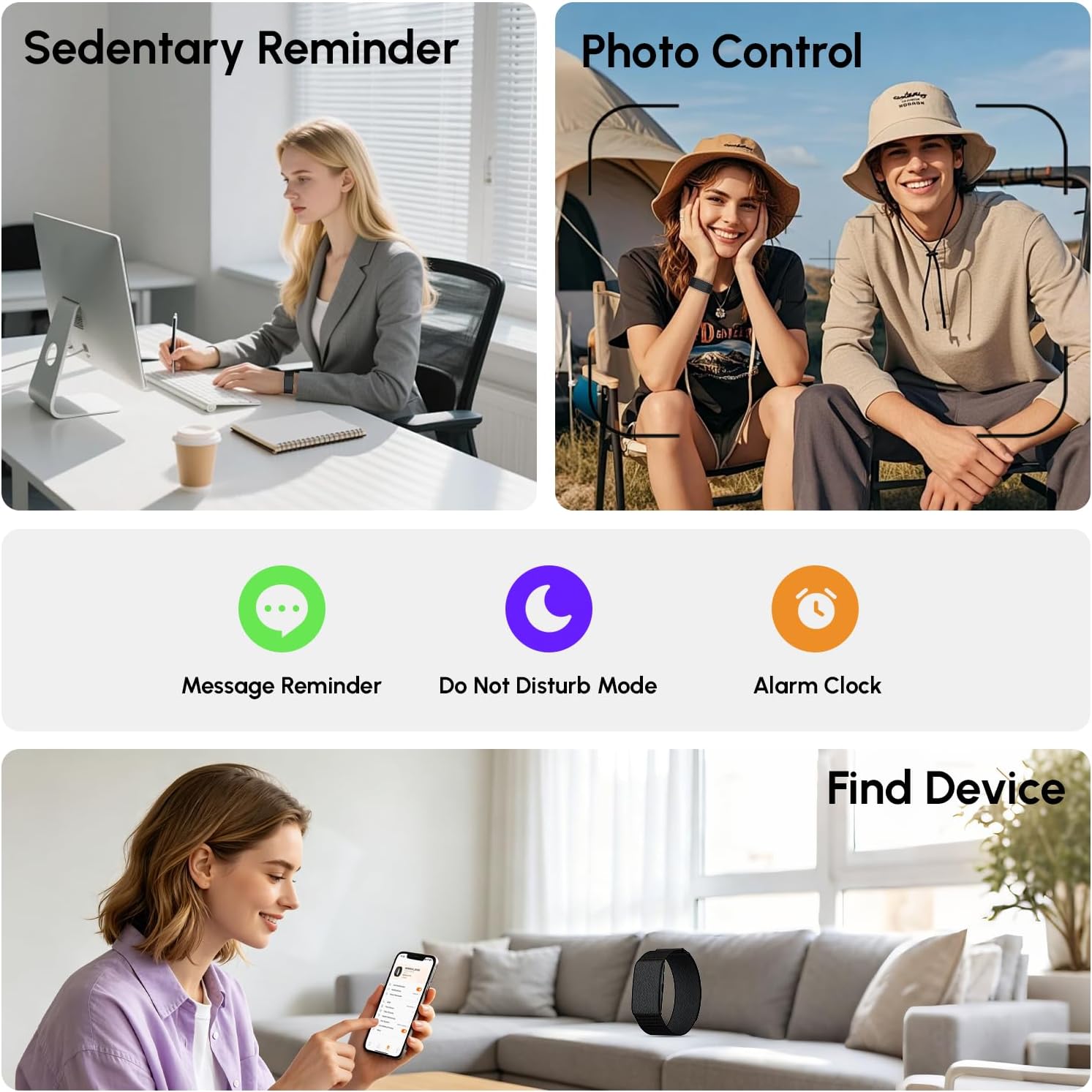 Fitness Smart Bracelet,24/7 Sleep & Health Tracker,170+ Sport Modes | Heart Rate, SpO2, Stress, Step & Calorie Tracker, 30 Days Battery, IP68 Waterproof, Screenless, Smart Wristband, Free App 9 71yMFRv R9L. AC SL1500
