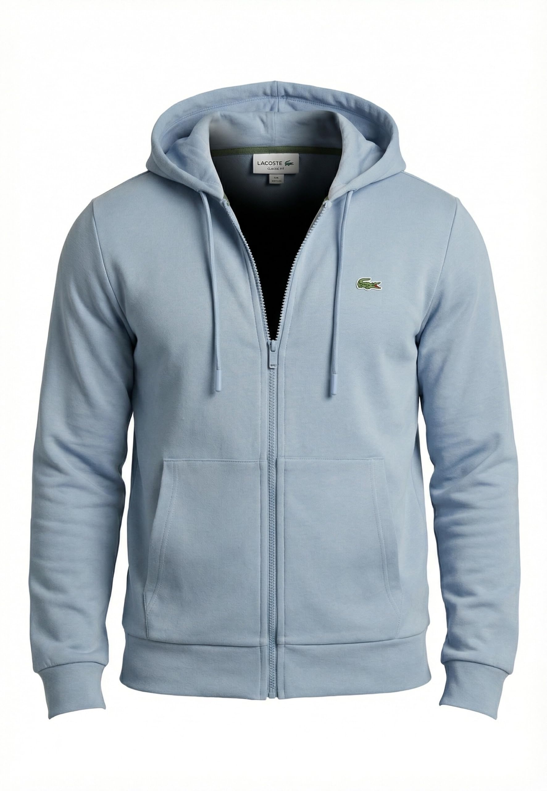 Lacoste Men's Aphylla Sh9626 Full Zip Fleece Hoodie  40 Large