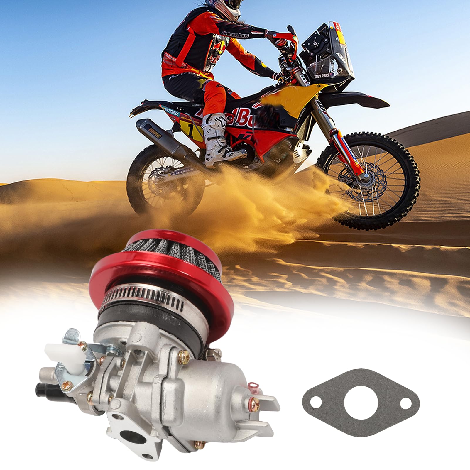 GOOFIT 2 Tempi Collettore Kit Carburatore 13 Millimetri Decespugliatore Guarnizioni Motore Carb - Foto 7