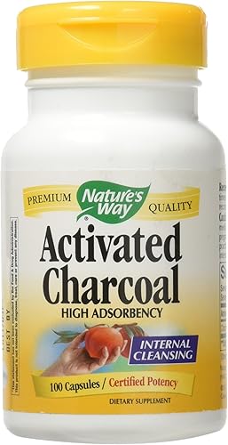Nature's Way Carbón activado 560 mg de carbón por porción 100 cápsulas