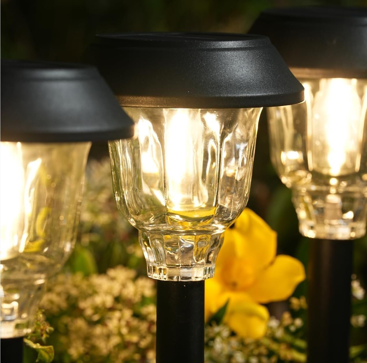 Lampa Solarna Lampy solarne zewnętrzne wodoodporne metalowe szklane jasne diody LED Zewnątrz Dekoracyjne