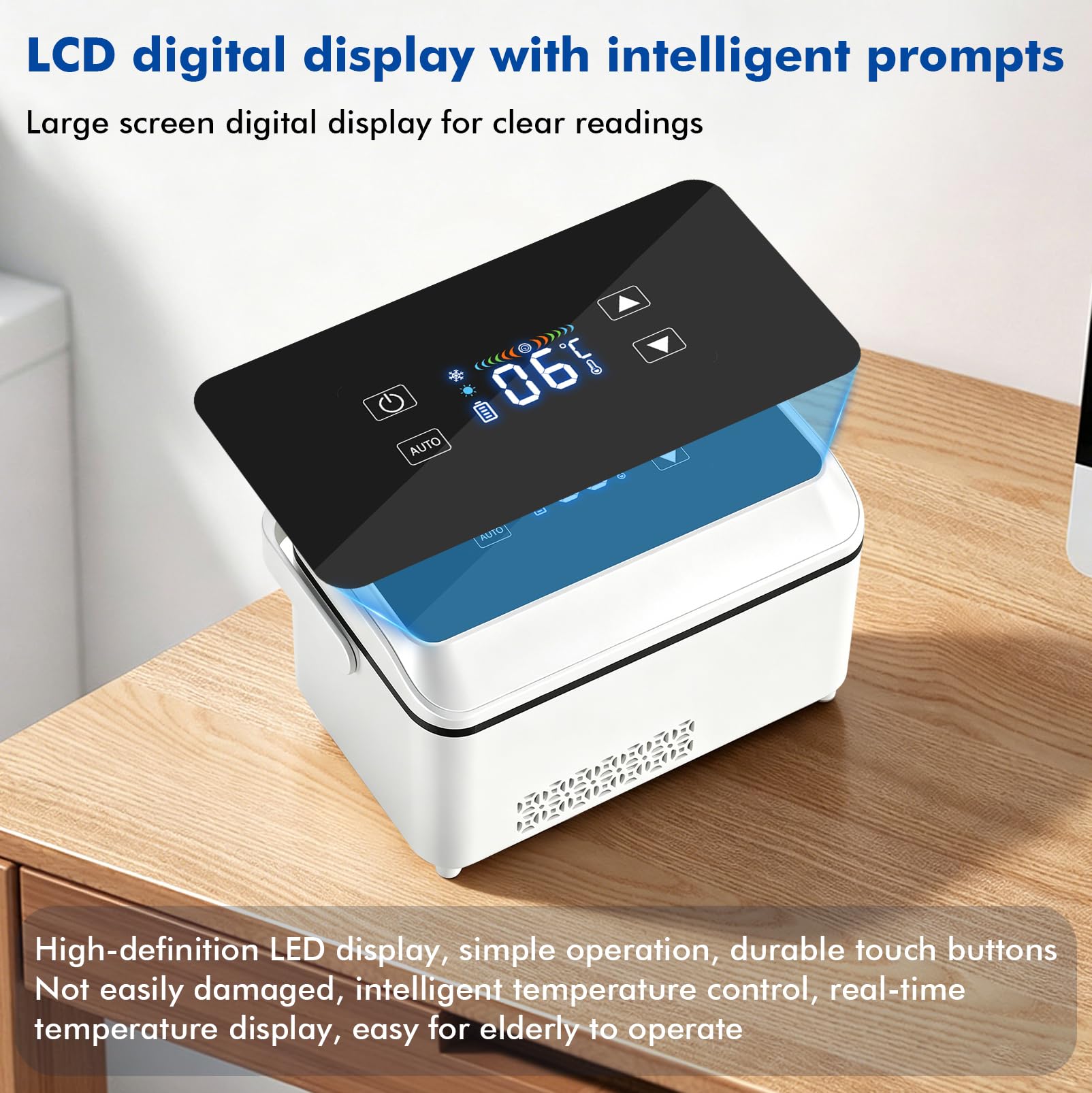 LIROPAU Nevera eléctrica de insulina, 2-8 °C, enfriador de insulina | estuche de viaje, para medicamentos para viajes, bolsa nevera de insulina para viajes con batería de 10600 mAh para 8 Pensn