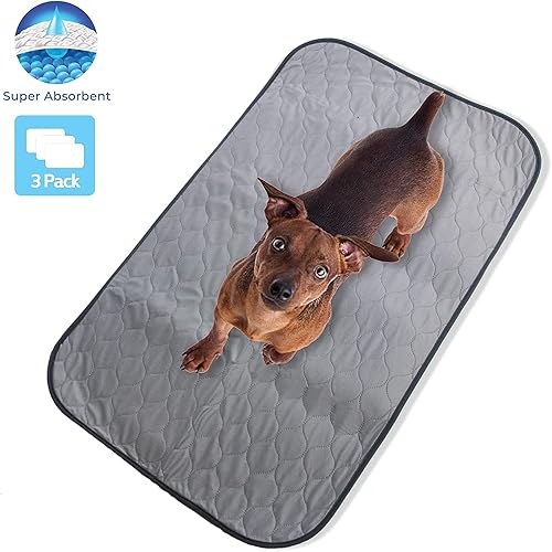 Miniatura 6 de PET MAGASIN Almohadillas de entrenamiento para mascotas reutilizables y lavables altamente absorbentes, con parte inferior impermeable (paquete de