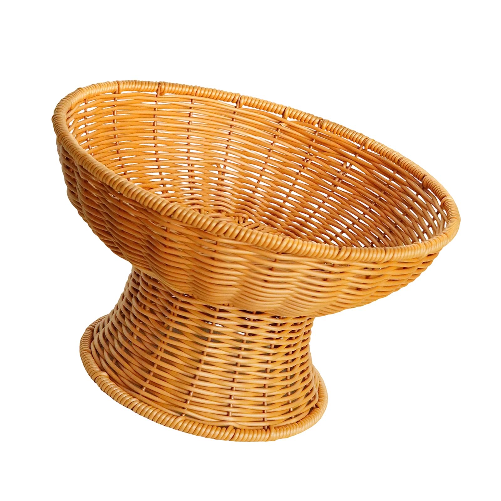 Xinsheinelry Sturdy Imitation Rattan Container Multipurpose Use in Kitchen Bathroom Offices Waterproof Fruit Container Woven Storage Basket
