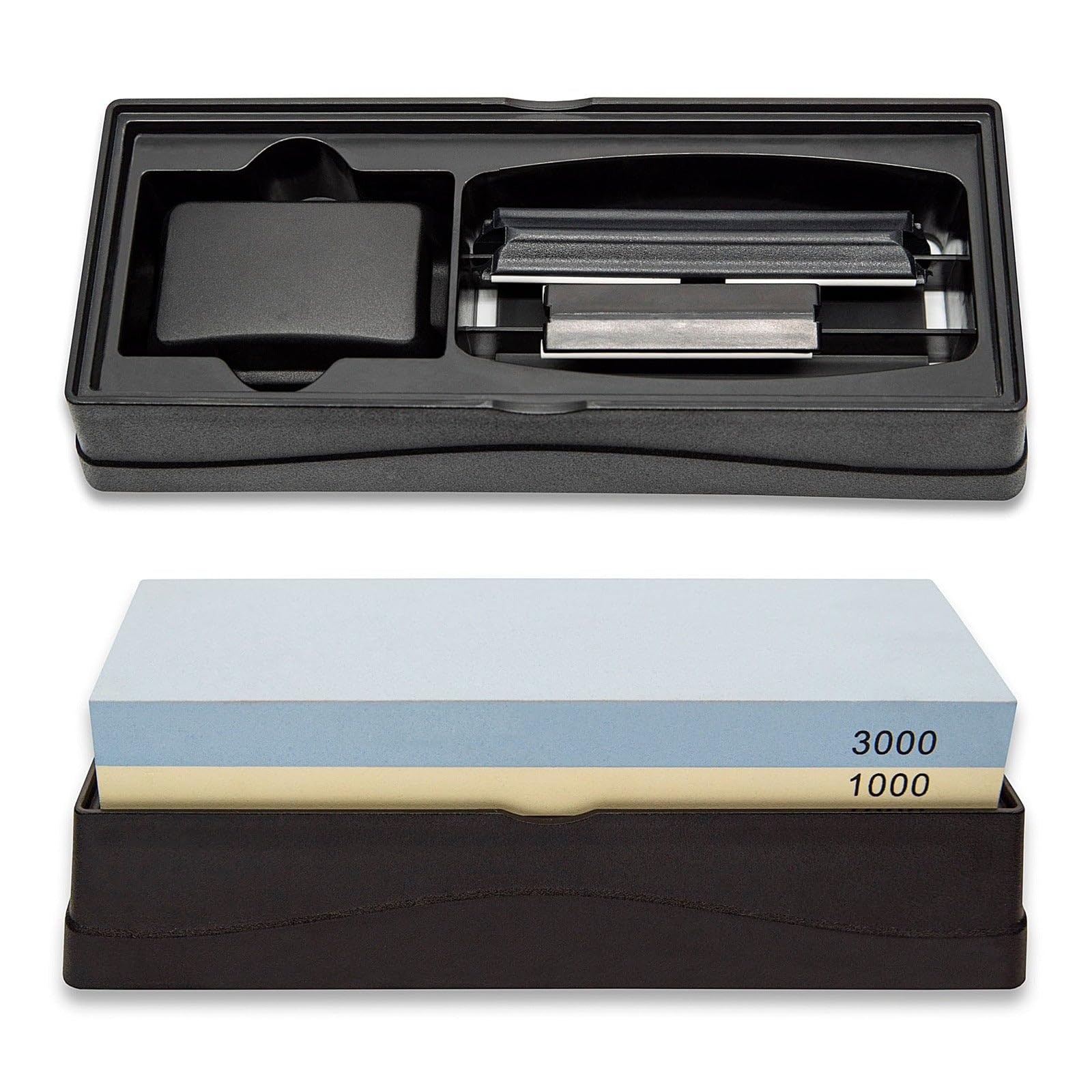 SET PIEDRA AFILADO 1000/3000 CON BASE, DOS GUIAS Y RECTIFICADOR 3C