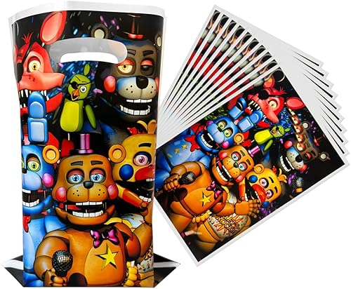 NF Orange 30 bolsas de regalo de fiesta para cinco noches en Freddy's, fiesta por cinco noches en Freddy's suministros de decoración de fiesta