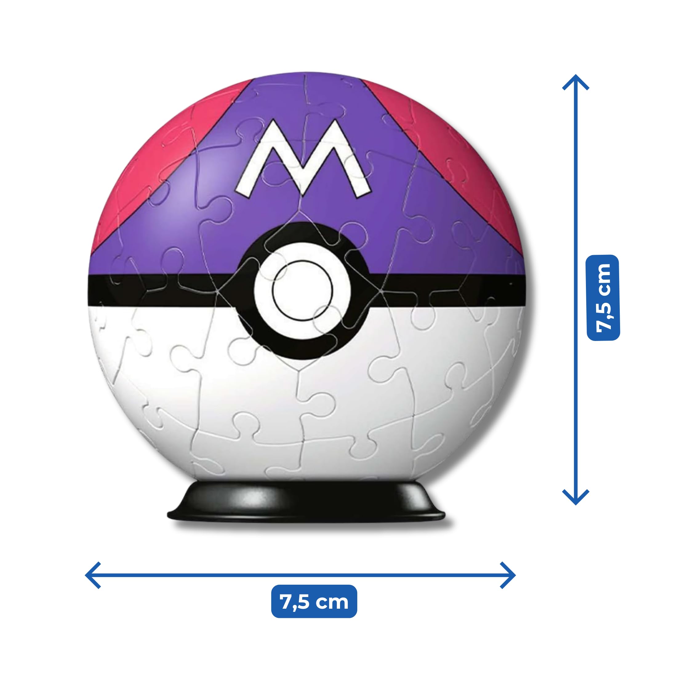 Ravensburger - Puzzle 3d Pokémon Masterball viola 54 pezzi, Puzzle 3d bambini 6 anni o più, Giochi bambini 6 anni, Collezione Pokemon, Giochi divertenti, Idee regalo