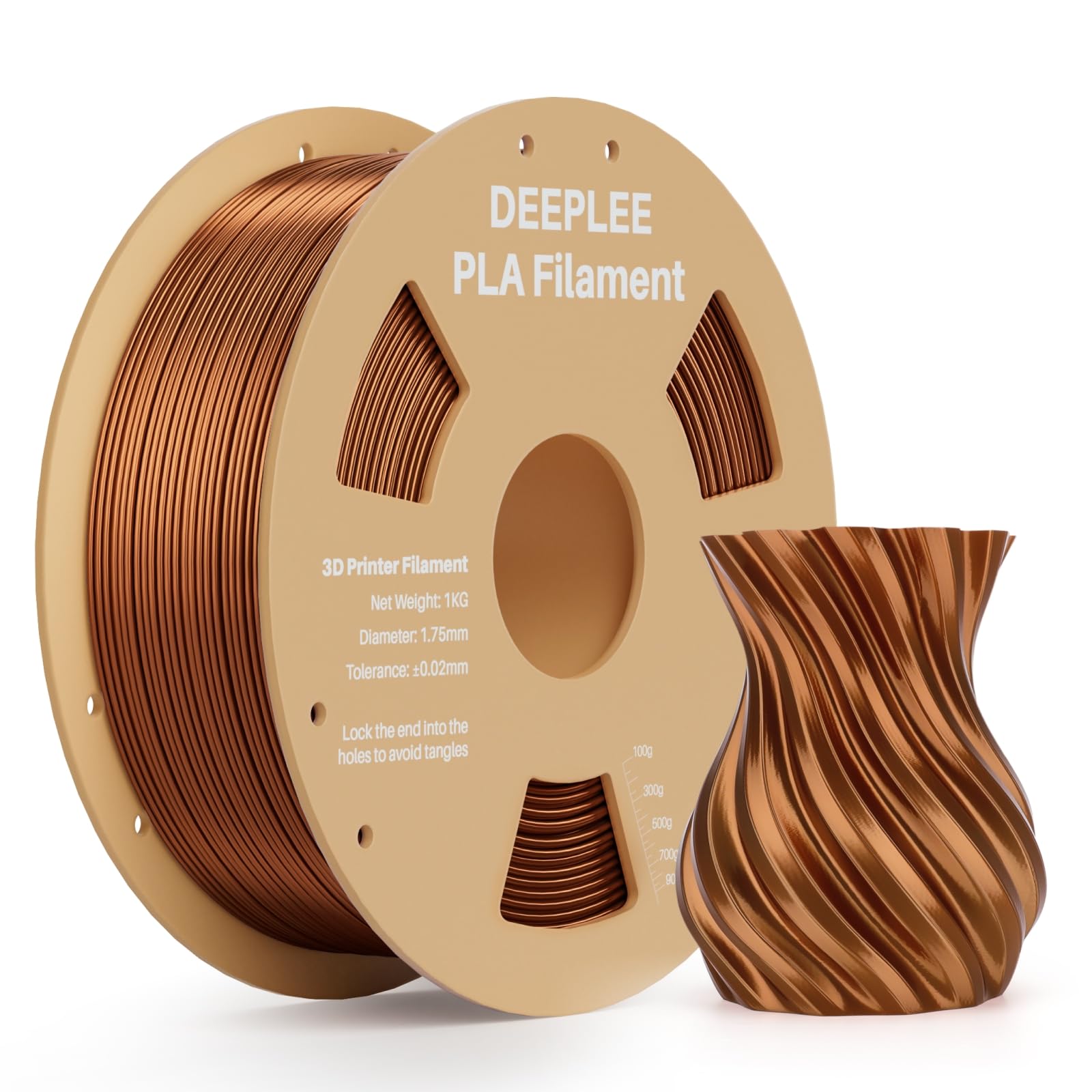 DEEPLEE PLA Filament 1.75mm, 3D Drucker Filament, Maßgenauigkeit +/- 0,02 mm, Filament 3D-Druckmaterialien für FDM 3D Drucker