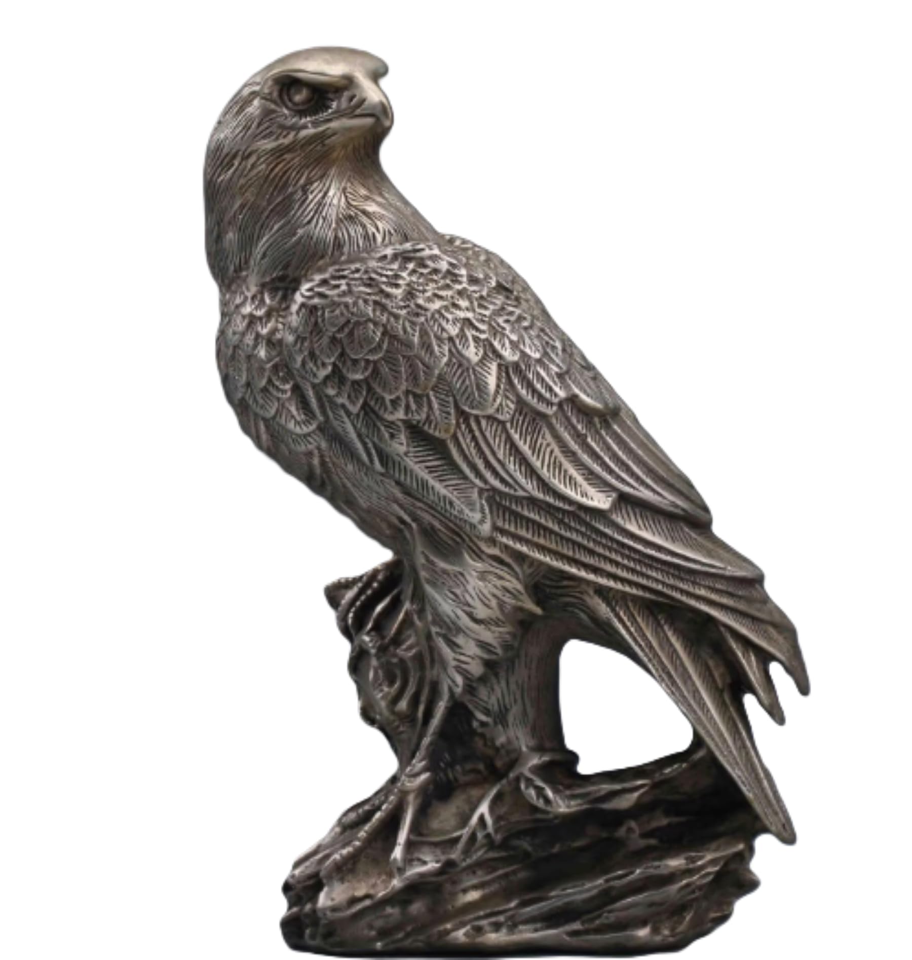 Aottsd Men's Bronze/Silver Cast Iron Abstract Figure Sculpture Modern Home Office Art Decor 12.6In