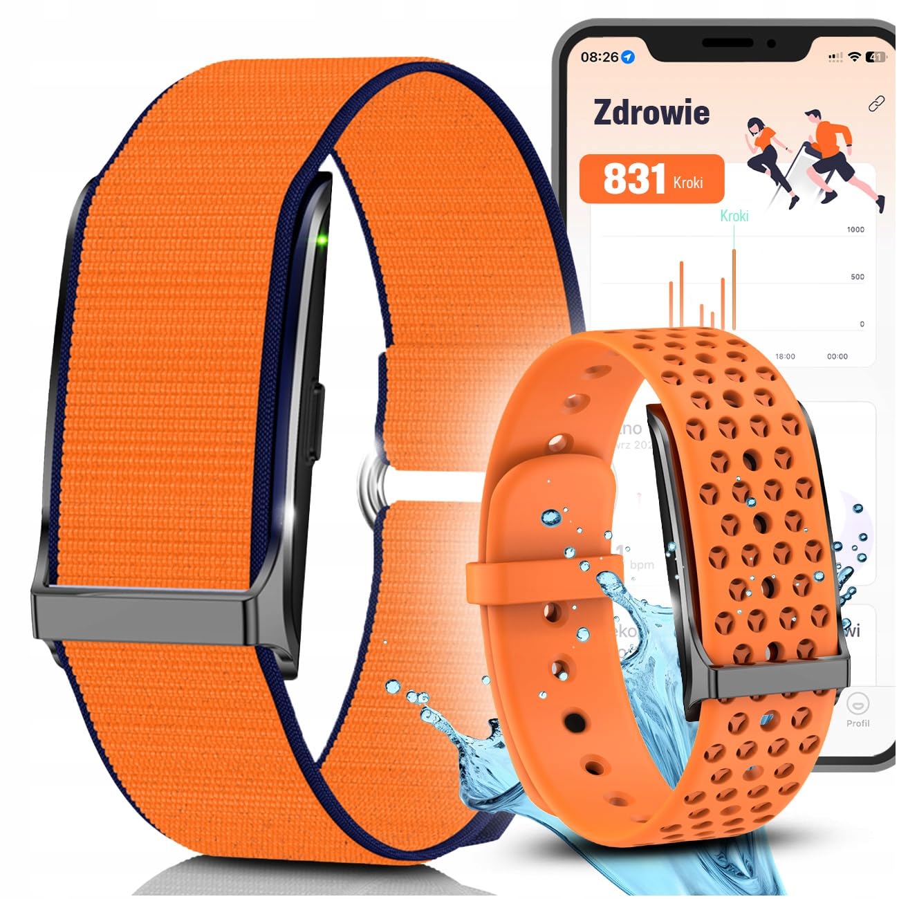 Inteligentna Opaska Smart Zdrowie Sport Powiadomienia - Aplikacja po Polsku