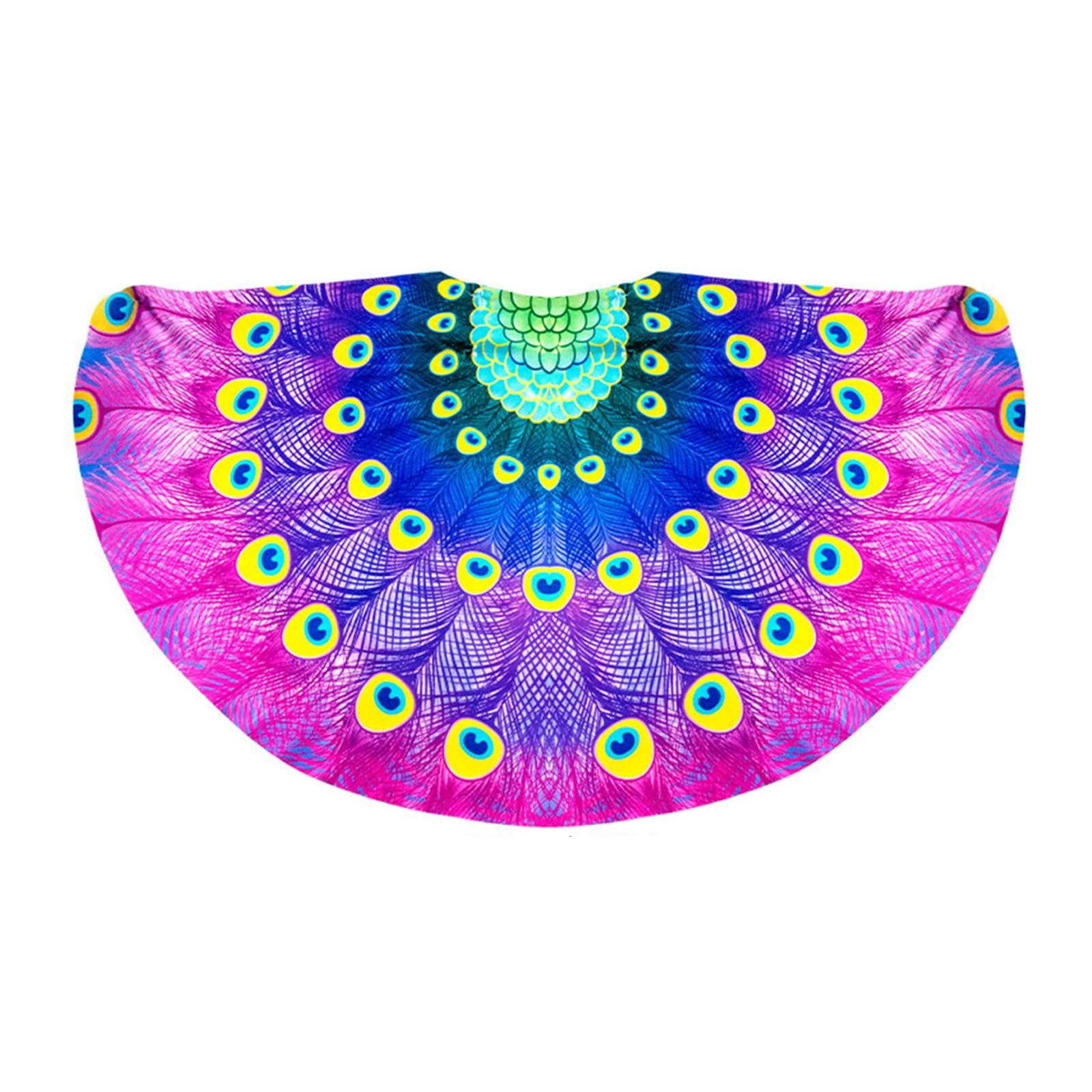 Peacock Costume Cape Costume Cloak for Children Halloween Stage Performances Multicolor Purple | Clothing, Shoes & Accessories | Costumes, Reenactment, Theater | Accessories