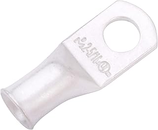 10pcs 2 AWG-5/16 Stud Tinned Copper Wire Lugs, Heavy Duty Battery Cable Ends,2 Gauge Ring Terminals, UL Battery Lugs Marine Grade Copper Eyelets Electrical Battery Terminal Connectors