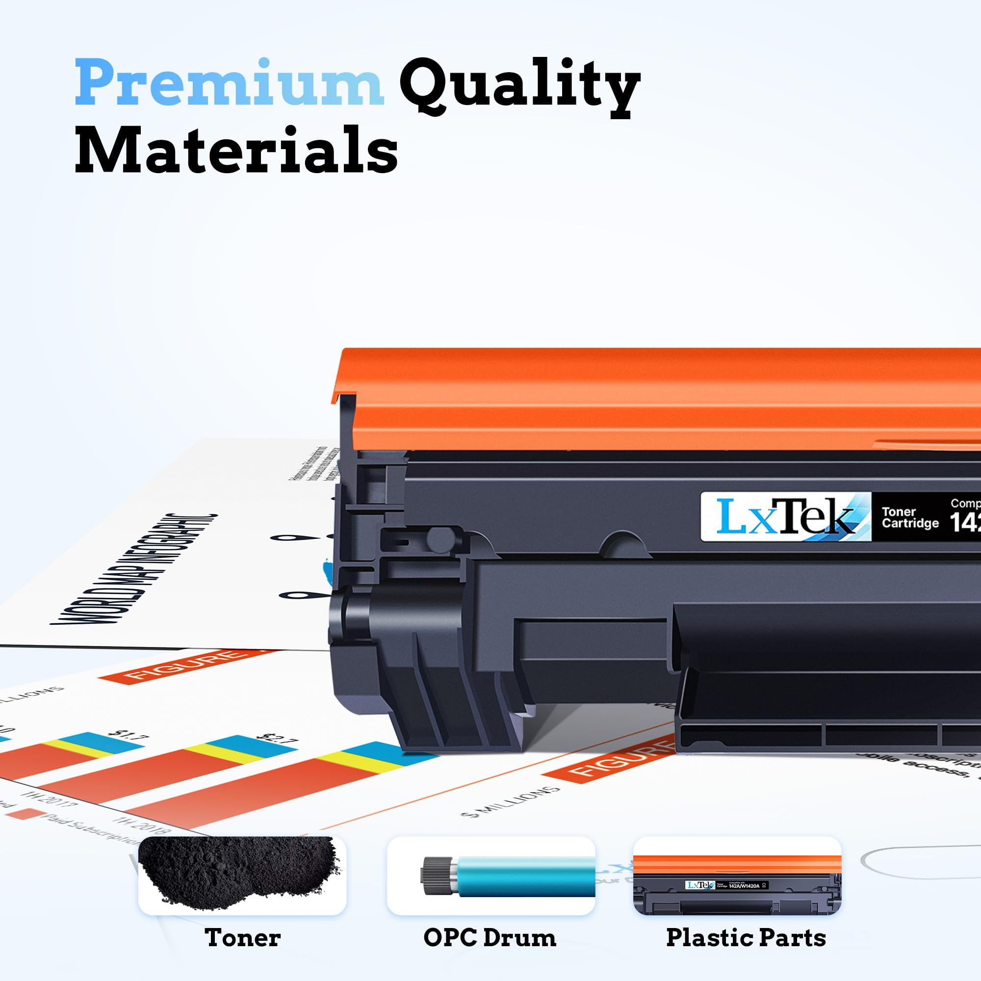 LxTek 142A Toner Con Chip Compatibili per Toner HP Laserjet M140W per HP 142A W1420A 142X W1420X per Laserjet Pro M110w M110 MFP M140w M140 M139w M139 (Nero, 1-Pack)