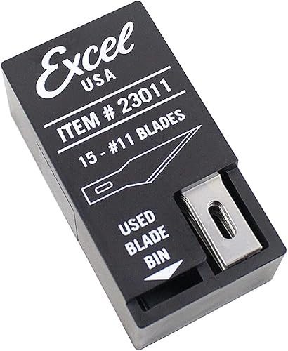 Miniatura 3 de Excel Blades Cuchillas de repuesto para cuchillos de precisión #11, cuchillas afiladas de acero de doble afilado para recortar y detallar madera,