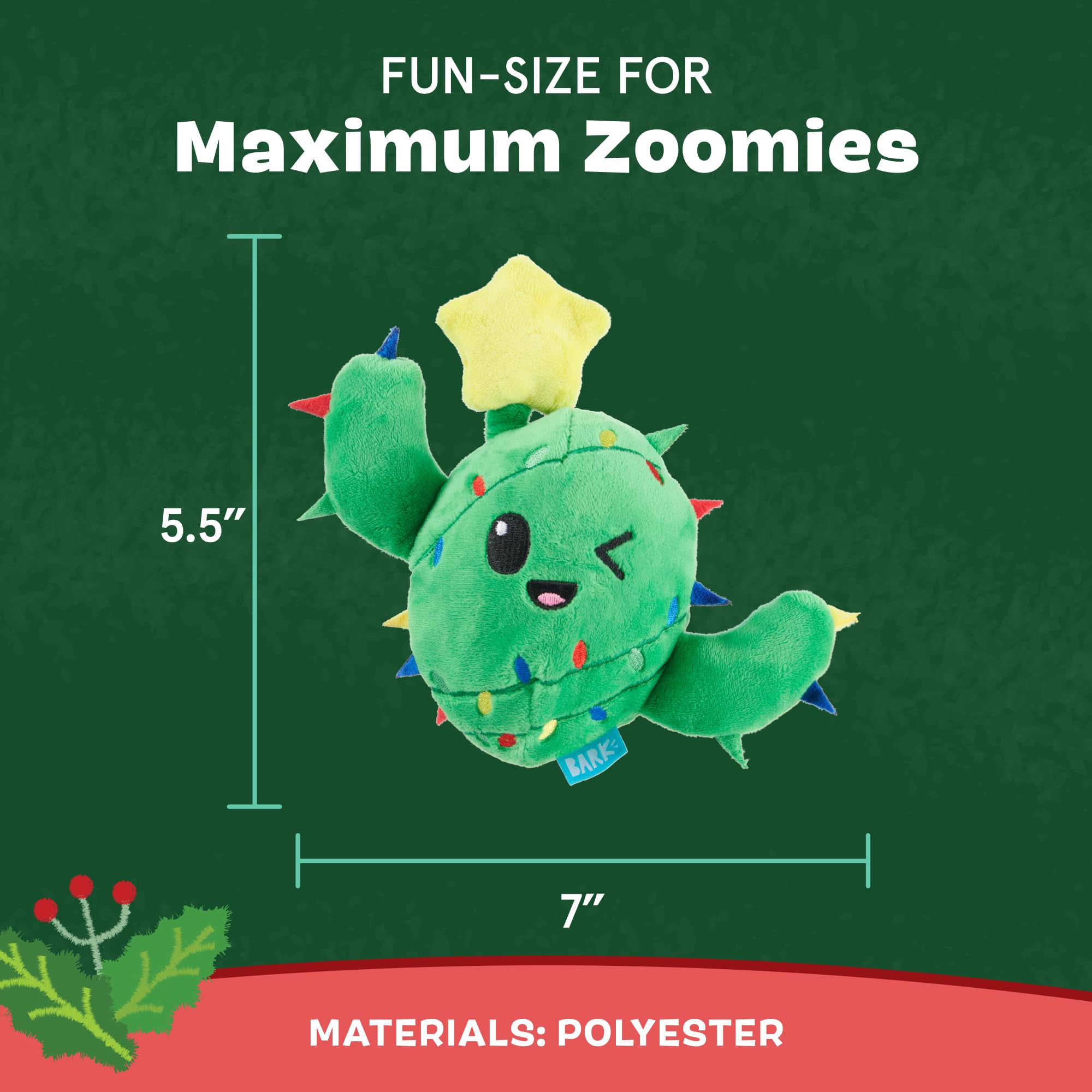 Pet Supplies : Barkbox Consuela The Christmas Cactus Dog Toy  Plush Rip &  Reveal Holiday Toy with Whip-N-Flip Arms, Fluffy Stuffing & Hidden Spiky  Ball Squeaker  Festive Play for Large