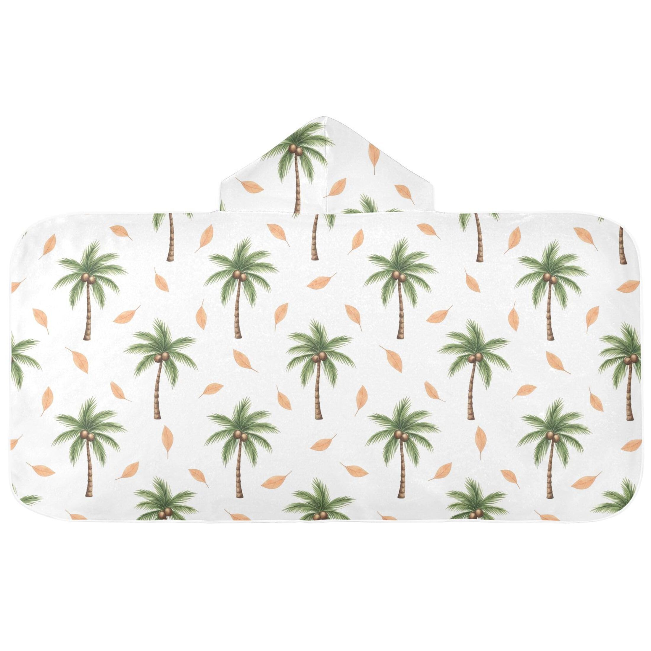Fuauuyl Coconut Trees Hooded Baby Bath Towel Soft & Breathable Towel for Newborns Infants Toddlers, Nursery Essential