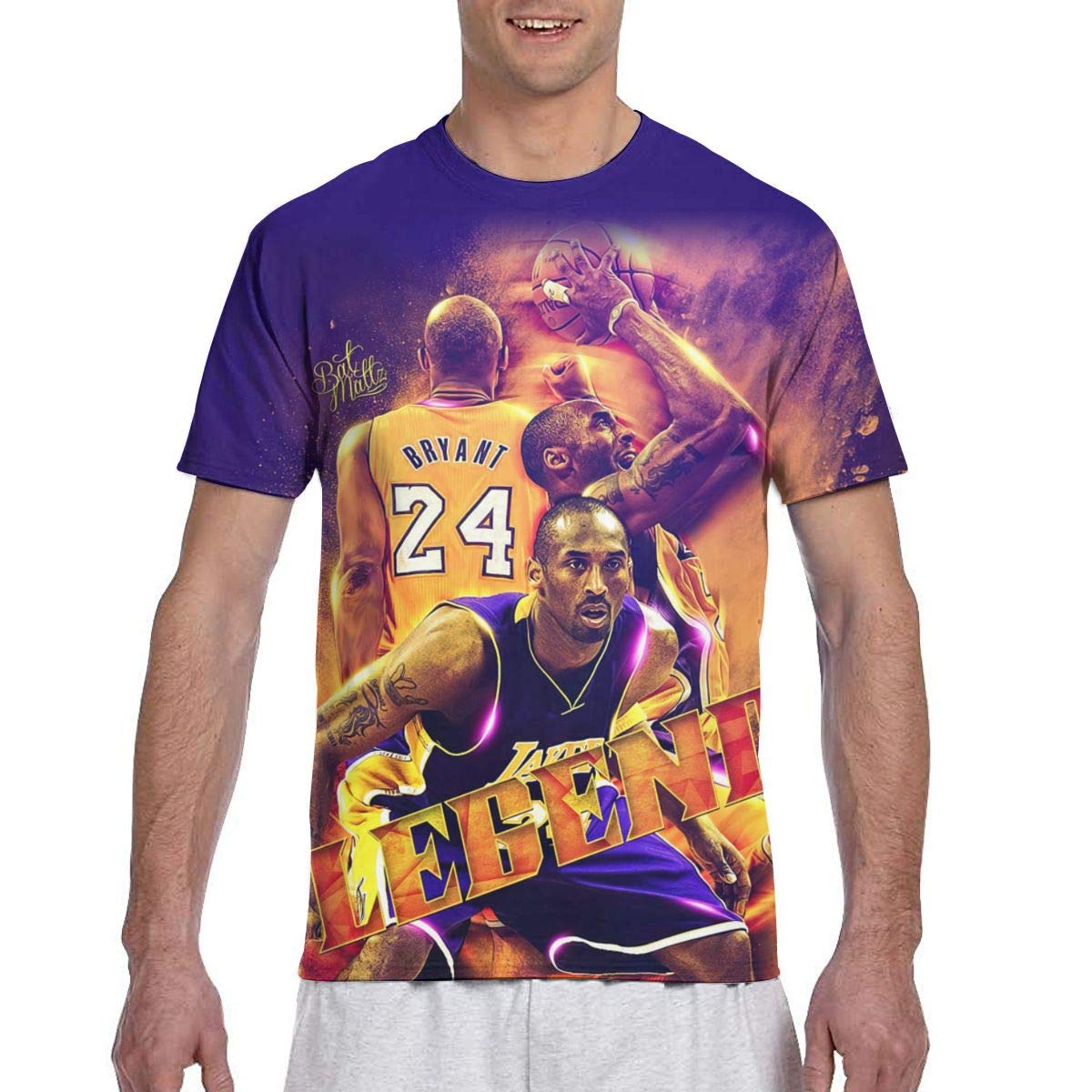 Men's T-Shirt Rip Forever Lengend MVP 24 and 8 Fashion Short Sleeve